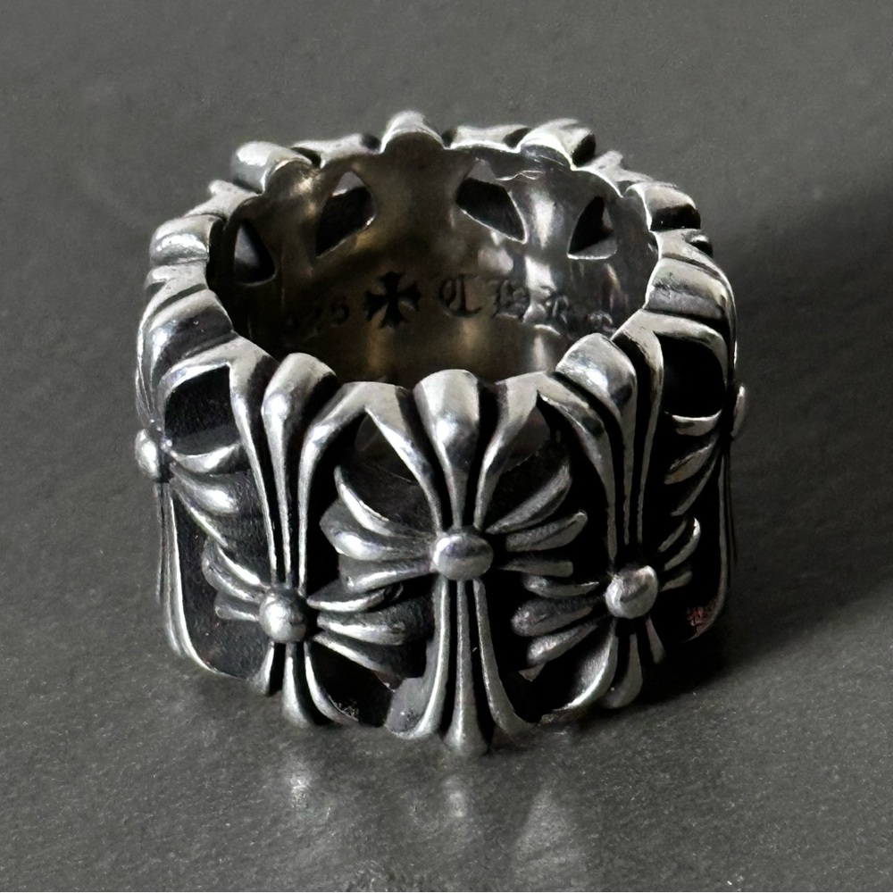 Chrome Hearts Multi Cross Cemetery Ring Size 6.5 Sterling Silver .925 2003